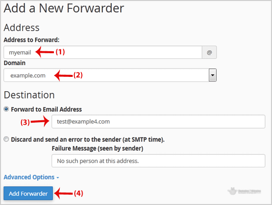 Forwarding address. Forwarding address